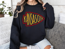 Load image into Gallery viewer, Black KC Arrowhead Sweatshirt