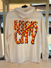 Load image into Gallery viewer, Front & Back Checker KC Hoodie - Ivory