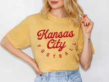 Load image into Gallery viewer, Kansas City Football Tee, Mustard