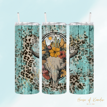 Load image into Gallery viewer, Western Cow Skull Tumbler - 20 oz