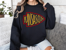 Load image into Gallery viewer, Black KC Arrowhead Sweatshirt
