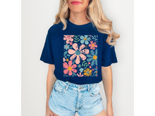 Load image into Gallery viewer, Navy flower Shirt
