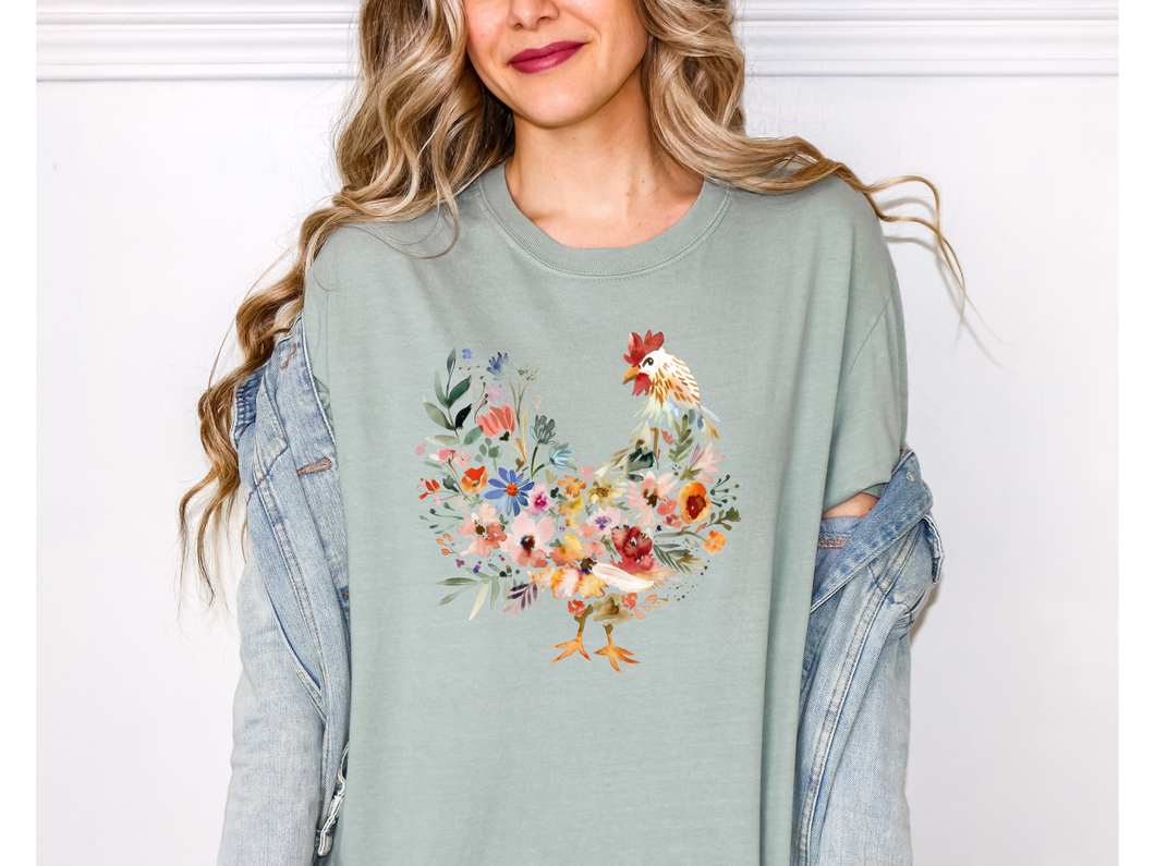 Flower Chicken Shirt