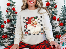 Load image into Gallery viewer, Vintage Santa Long Sleeve Tee - various colors
