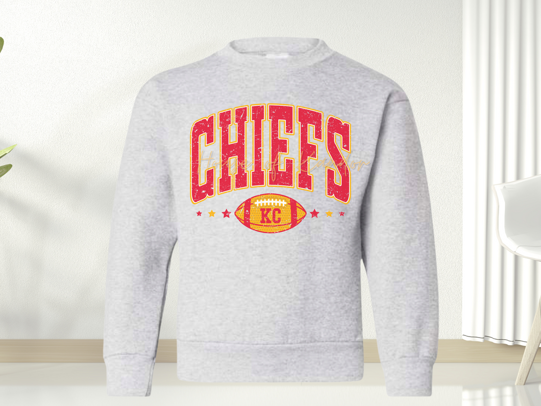 Youth Gray Chiefs Retro Sweatshirt